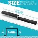 Metal Line Set Cover Kit, Heavy Duty HVAC Lines Cover Set for Mini Split & Central Air Conditioner & Heat Pump, 6" x 4" x 6.5ft, Black, 2 PCS