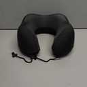 MLVOC Neck Pillow for Traveling, Upgraded 100% Pure Memory Foam Travel Neck Pillow for Airplane Flight Sleep, Breathable & Machine Washable Cover, Travel Kit with 3D Eye Mask, Earplugs & Bag, Black