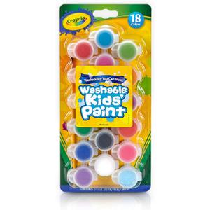 Crayola Washable Kids Paint Set & Paintbrush, Painting Supplies, 18 Count
