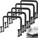 Mattress Retainer Bar Keep Mattress Stopper from Sliding,Non Slip Bed Slide Stopper to Prevent Sliding Holder in Place Gripper for Metal Bed Frame - 5PCS, Black