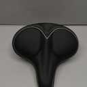 Oversized Bike Seat, Wide Bicycle Seat for Women Men Comfort, Universal Waterproof Bike Saddle Replacement with Safety Reflective Strip for Peloton, Exercise Bikes, Cruiser, City Bikes (Black/White)