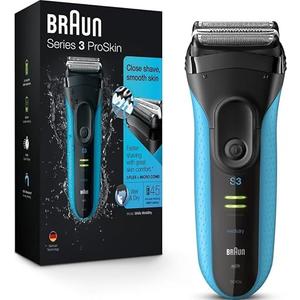 Braun Electric Series 3 Razor with Precision Trimmer, Rechargeable, Wet & Dry Foil Shaver for Men, Blue/Black, 4 Piece | Precision Trimmer, Rechargeable, Wet & Dry, Foil Shaver, 4 Piece