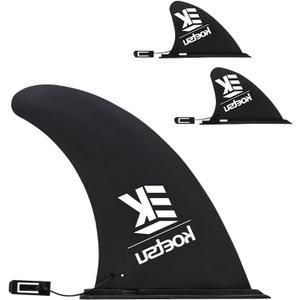 Set of 3 Paddleboard Fin Replacement,Inflatable Paddle Board Accessories,Stand Up Paddleboard Tail Rudder for Water Sports,Surfboard,Longboard (Black)