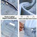 ELLEVEN High Stretchy Jean Shorts for Women, High Waisted Casual Denim Shorts with Front Pockets (Blue, S)