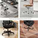 PVC Office Chair Mat, 30" X 40" 36" X 48" 44" X 55" 63" X 59" 118" X 71" Transparent Rectangular Floor Protector, Clear Non Slip Desk Chair Mat for Hard Floor (Color : 0.06" Thick, Size : 35" X 47"