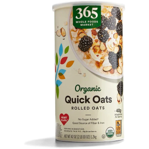 365 by Whole Foods Market, Organic Quick Oats, 42 Ounce Pack Of 2 EXP. 08/13/27