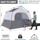 HIKERGARDEN 6-8 Person Camping Tent - Portable Family Cabin Tent for Camp, Windproof Fabric Camp Tent Outdoor for Hiking, Backpacking, Traveling