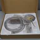 Makeup Mirror Wall Mount Lighted with 10X Magnification, Direct Wire,8Inch Cordless Not Batteries Operated, Hardwire Brushed Nickel