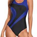 Womens Athletic One Piece Swimsuit Racerback Competitive Training Bathing Suit XL