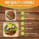 Raj Palm Leaf Plates Disposable Bamboo Plates 10 Inch & 7 Inch Square Bulk Party Pack (50 Pc) Compostable and Biodegradable - Better than Plastic & Paper Plate for Lunch, Birthday, Camping
