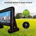 14 FT Inflatable Projector Movie Screen for Outside, Blow up Projector Screen Front/Rear Projection for Backyard Movie Night Outdoor Party