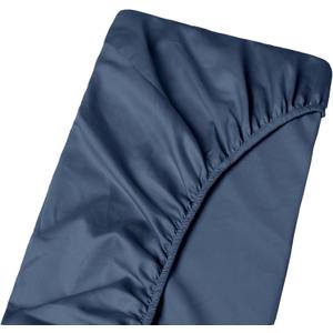 California Queen Size Fitted Sheet Only - 1000-Thread Count, 15 inches Deep Pockets Fitted Sheet, Soft, Smooth, Cooling, Sateen Weave - Mediterranean Blue Color
