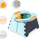 Portable Foldable Travel Potty for Toddlers, Kids Toilet Seat for Car, Camping, Indoor Outdoor - Splash-Proof Design, Easy Clean Training Seat with 30 Disposable Waste Bags (Blue) by Yszawmx