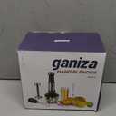 Ganiza Immersion Blender 5 in 1 Hand Blender Max 1000W Heavy Duty Motor, 16 Speed Mode Handheld Blender Stainless Steel Blade With 800ml Mixing Beaker, 600ml Chopper, Whisk and Milk Frother