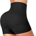 JOYSHAPER Womens Padded Underwear Butt Lifter Panties Shapewear Tummy Control High Waist Hip Pads Enhancer Shorts (Black, XL)