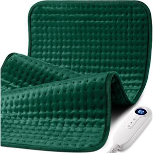 XXXL Heating Pad for Back Pain Relief & Period Cramps, Electric Extra Large Heating Pads for Women Legs Knee Feet Neck and Shoulders, 17x33 Oversized Full Body Heat Pad, Gifts for Women Mom Men Dad (Dark Green)