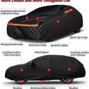 Special 16 Layers Full Car Cover Fit for 2017-2024 TES-la Model 3, Ultra Heavy 600D Oxford Cloth, All-Weather Protection Summer Sun Exposure and Winter Snow Rain Dust UV, Black