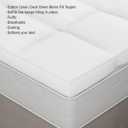 Lavish Home Down Mattress Topper - King 4-Inch Duck and Goose Feather Bed with Cotton Mattress Topper Cover - Plush Pillow Top for Cushion and Support (White)