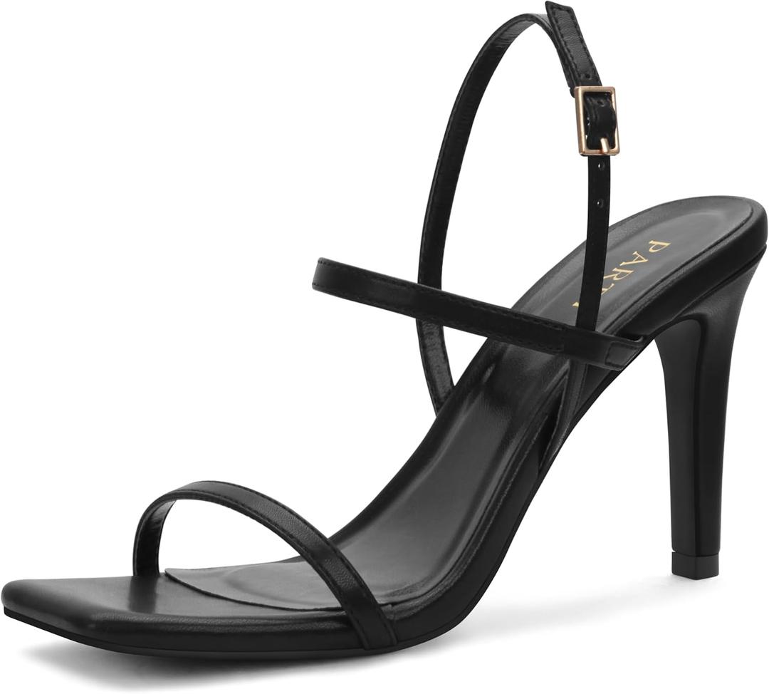 Women's Strappy High Heeled Sandals Open Toe Ankle Strap heels Comfy Weddings Shoes 10