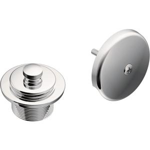 Moen Chrome Push-N-Lock Metal Tub and Shower Drain Kit and Overflow Cover with 1-1/2 Inch Threads, T90331