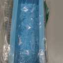 PH PandaHall Rose Loaf Mold, 22oz Flower Silicone Soap Molds 3D Embossed Crafts Mold Rectangle Resin Casting Molds for Handmade UV Resin Soap Candle Fondant Chocolate, 9.8x3.2x2.1inch 650ml (Blue)