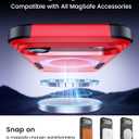 Magnetic for iPhone Air Case [Compatible with MagSafe] [Shockproof] [Heavy Duty Protection] Pocket-Friendly & Tough Non-Slip Protective Phone Cover for iPhone Air 6.5", Red