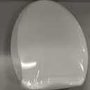 Durable Elongated Toilet Seat with Slow Soft Close - Easy to Install and Clean, Never Loosens - White, Fits Most Elongated Toilets