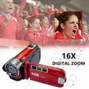 Andoer Portable 1080P High Definition Digital Video Camera DV Camcorder 16MP 2.7 Inch LCD Screen 16X Digital Zoom Built-in Battery