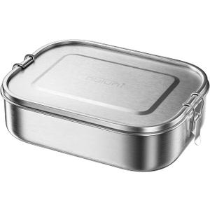 Large Lunch Box for Adults and Kids, 47oz Stainless Steel Food container, 1400ML Leak-Proof Metal Bento Box, Food Storage Contaniers For School, Travel, Work