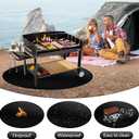 38Fire Pit Mat for Bonfire,Reusable Under Grill Mats for Outdoor Grill&Deck Fireproof, Oil-Proof fire Pit mats for Deck Patio Grass Outdoor Grill Accessories.