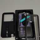 LOVE MEI Military Rugged Case for Samsung Galaxy S25 Ultra, with Tempered Glass Screen Protector, Shockproof Dustproof Scratch Proof Hybrid Metal and Silicone Gel Heavy Duty Full Body Cover (Black)