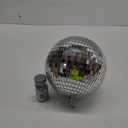 Mirror Disco Ball 8 Inch Hanging Disco Ball for Party Wedding Holiday Home Decoration, Silver