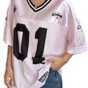 Floerns Women's Camo Print Team Sports T Shirts V Neck Basketball Jersey Tee Shirts (Large)