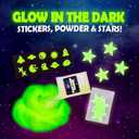 Original Stationery Galaxy Slime Kit for Kids Ages 812, DIY Space Slime Set with Glow-in-The-Dark Stickers & Galactic Glitter, Fun Cosmic Craft for Creative Play, Birthday Gift for Boys & Girls