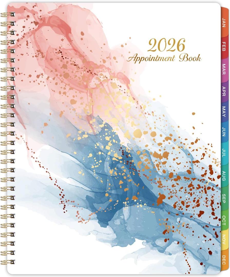 2026 Appointment Book - 2026 Daily Planner, Jan. 2026 - Dec. 2026, 8.5'' x 11'' Hourly Planner 2026, Calendar Planners With Tabs, Flexible Cover