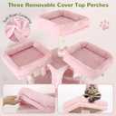Globlazer Big XXL Cat Tower for Indoor Multiple Cats, F80, Pink
