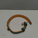 Genuine Leather Dog Collar 1" Wide Full Grain, Padded, Heavy Duty with Brass Buckle for Dogs (Medium (Fit Neck Size 14.5"-18.5"), Teal Green)