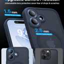Magnetic Shockproof for iPhone 17 Case,[Full Camera Protection][Compatible with Magsafe][Non-Slip][Mil-Grade Protection] Slim Anti-Yellowing Translucent Matte Phone Case for iPhone 17,Navy Blue