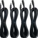 4 Pack Power Extension Cable 6.5FT (2M), 5.5mm x 2.1mm dc 12v Power Supply Adapter Extension Cord Male to Female Plug Cable for Security Cameras etc