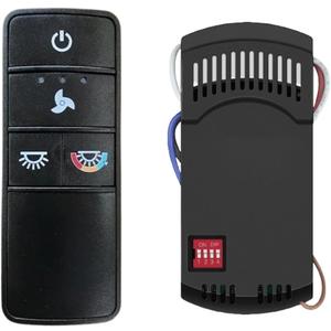 A25-TX028C Universal 3-Speed Ceiling Fan Remote Control Kit Replacement for Hampton Bay Home Decorators Collection Hunter - Light Dimmer & Color-Changing, w/Holder Replacement for TX028C-S TX028C-RS