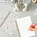 2 Pcs Floral Spiral Notebook, Coquette Preppy Spiral Notebook for Women Friends Girls, 160 Pages Trendy Hardcover Journaling Notebooks for Business Writing Travel Home Office Aesthetic Notebooks