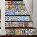 6 Strips Stair Risers Stickers Peel and Stick Stair Decals Removable Self-Adhesive Vinyl Staircase Stickers, 39.37" L x 7.08" W for 6 Steps