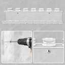 Storage Holder for Curling Iron and Flat Iron, Clear Acrylic Hair Dryer Organizer with Hooks for Wand Barrels Curling Barrels Shower Caps Towels & Hair Accessories Storage