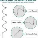 58" Galvanized Plant Supports Spiral Tomato Cages, 10 Pack Metal Twisted Tomato Stakes Climbing Plant Stake Tower Outdoor Indoor