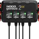 NOCO GENIUS2X4, 4-Bank, 8A (2A/Bank) Smart Car Battery Charger, 6V/12V Automotive Charger, Battery Maintainer, Trickle Charger, Float Charger and Desulfator for Motorcycle, ATV and Lithium Batteries