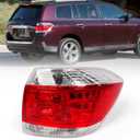 Huray Right Tail Light for Toyota Highlander 2011-2013 Passenger Side Halogen Taillight Lamp Assembly Replacement for TO2801185 815500E070