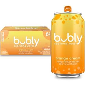 bubly Sparkling Water, Zero Sugar & Zero Calories, Seltzer Water, Orange Creamsicle, 12 Fl Oz Cans (Pack of 7) 01/26/26 and Snapple Kiwi Strawberry Juice Drink, 16 Fl Oz (Pack of 3) - 10 Pack 12/09/25