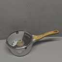 SENSARTE White Ceramic Nonstick Saucepan with Lid 1.5 Quarts, Small Cooking Pot with Stay Cool Handle, Induction Compatible Saucepot, White Granite Coating, Free of Intentionally Added PTFE/PFOA/PFAS