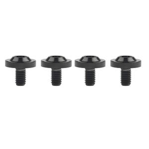 Titanium Bolt M6 10 15 20 25mm Torx T30 Screws for Bicycle Motorcycle Car Pack of 4 (M6x10mm, Black)