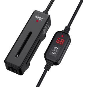 hygger Mini Fish Tank Submersible Heater 20W for 1-5 Gallons Desktop Betta Aquarium Heater with Digital Display Controller Adjustable Temperature (20 Watt)